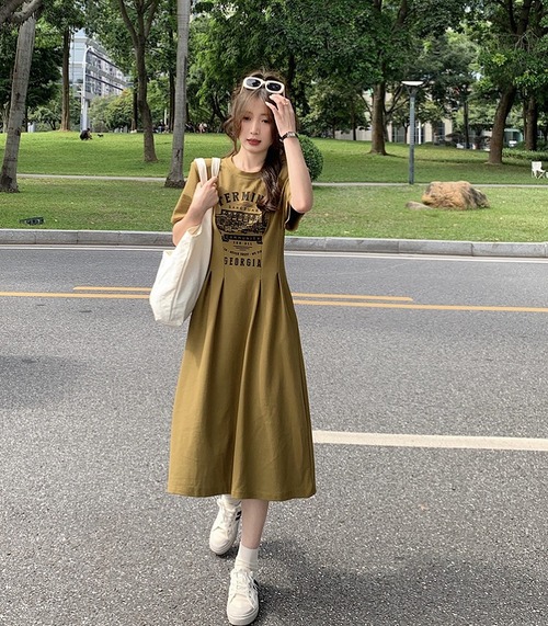 【大きいサイズM-4XL】ファッション/人気ワンピース♪ホワイト/ブラック/グリーン3色展開◆#scfmhn-290767