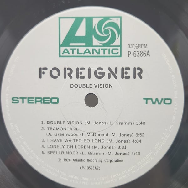 Foreigner / Double Vision [P-6386A] - 画像4