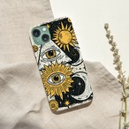 受注生産 iPhoneケース 太陽と月と目のナイト護符｜魔除けアート TALM080B