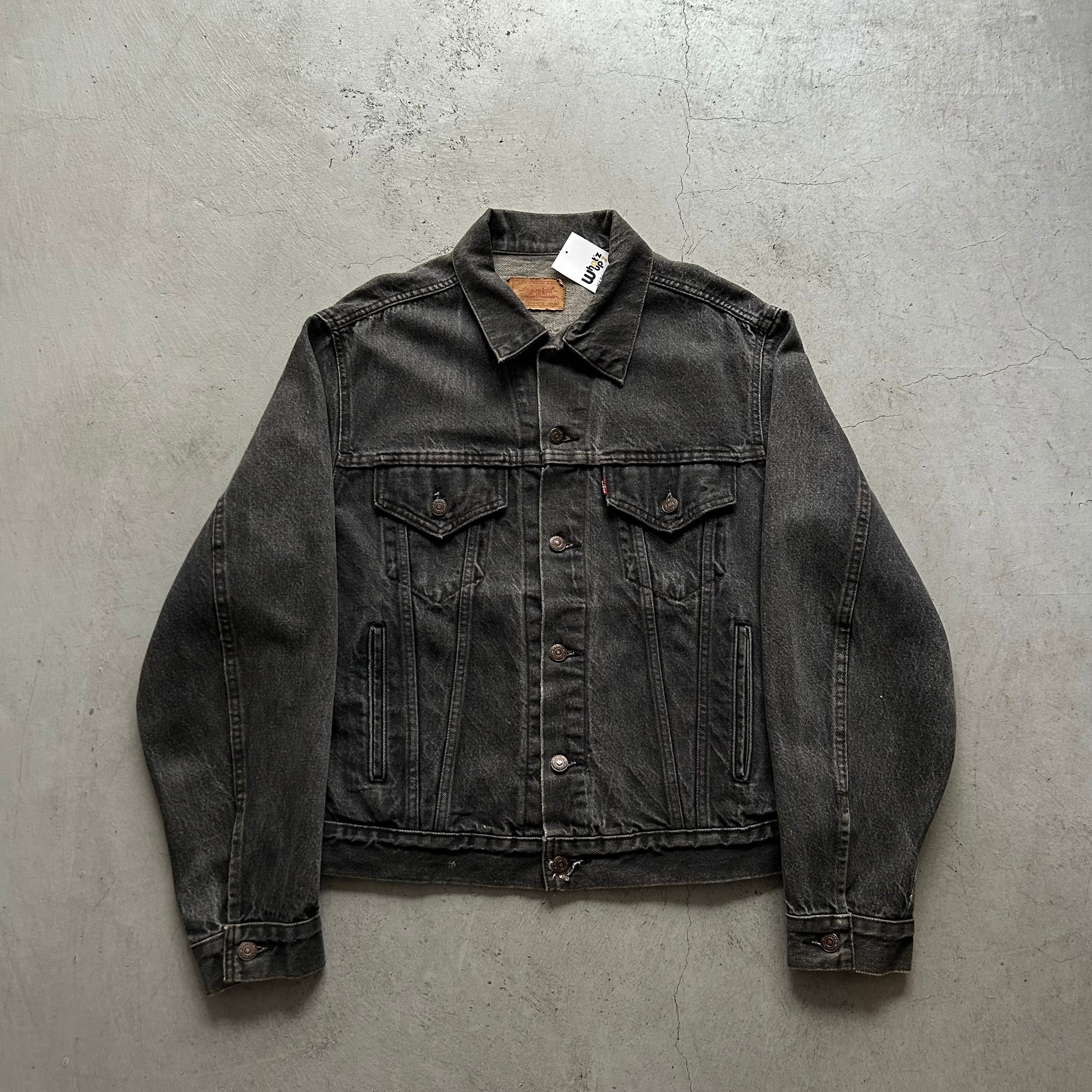 Special!! 1980s Levi's 70506 "先染めblack" denim tracker jacket "size 46"【高円寺店】