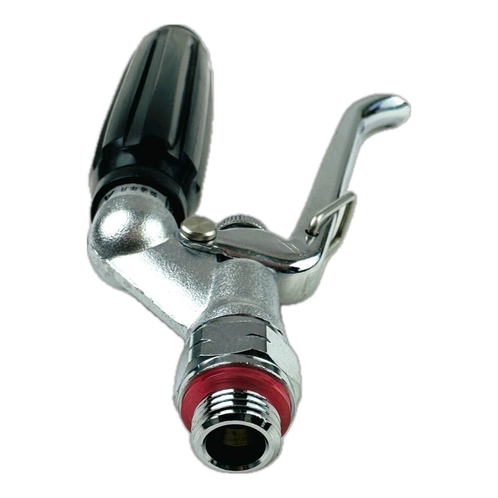 エアコン洗浄用 握り式 レバーコック 黒グリップ 強化バネ仕様