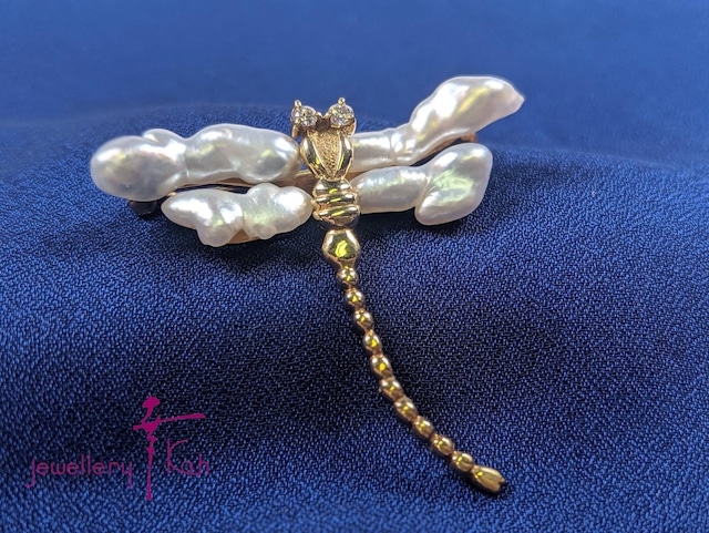 K18 South Sea Natural Pearl Brooch