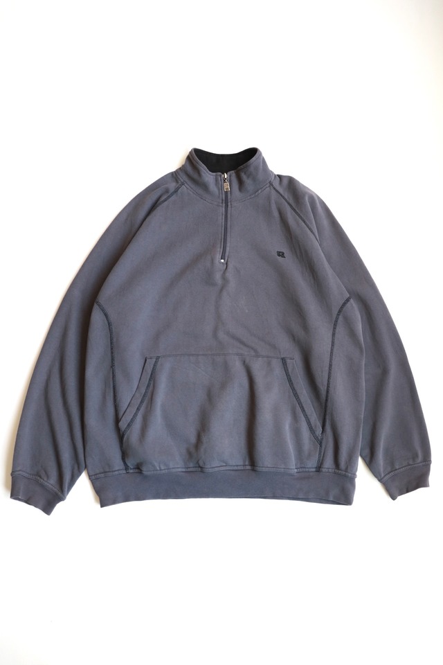 Russell Athletic gray half zip sweater