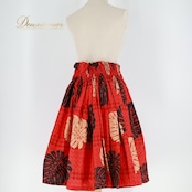 フラダンス 衣装 パウスカート レッド系 モンステラ柄 ハワイアンプリント アロハ フラ ダンス レッスン 練習 ハワイアン 鮮やか 華やか かわいい おしゃれ 上品 大人っぽい ブラック系 ベージュ系 赤 黒 植物柄 シングル スカート フェス トロピカル 薄手 フレアスカート スタイル 美しい カジュアル 海 リゾート