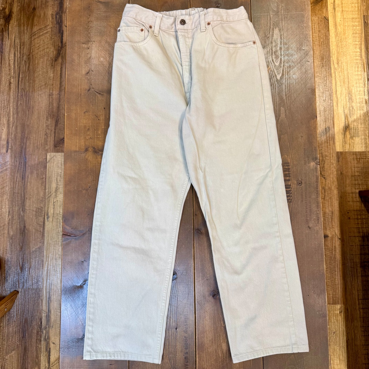 【USED UPCYCLE】(W35) Levi's 615 1tuck Easy Denim（White） - 1