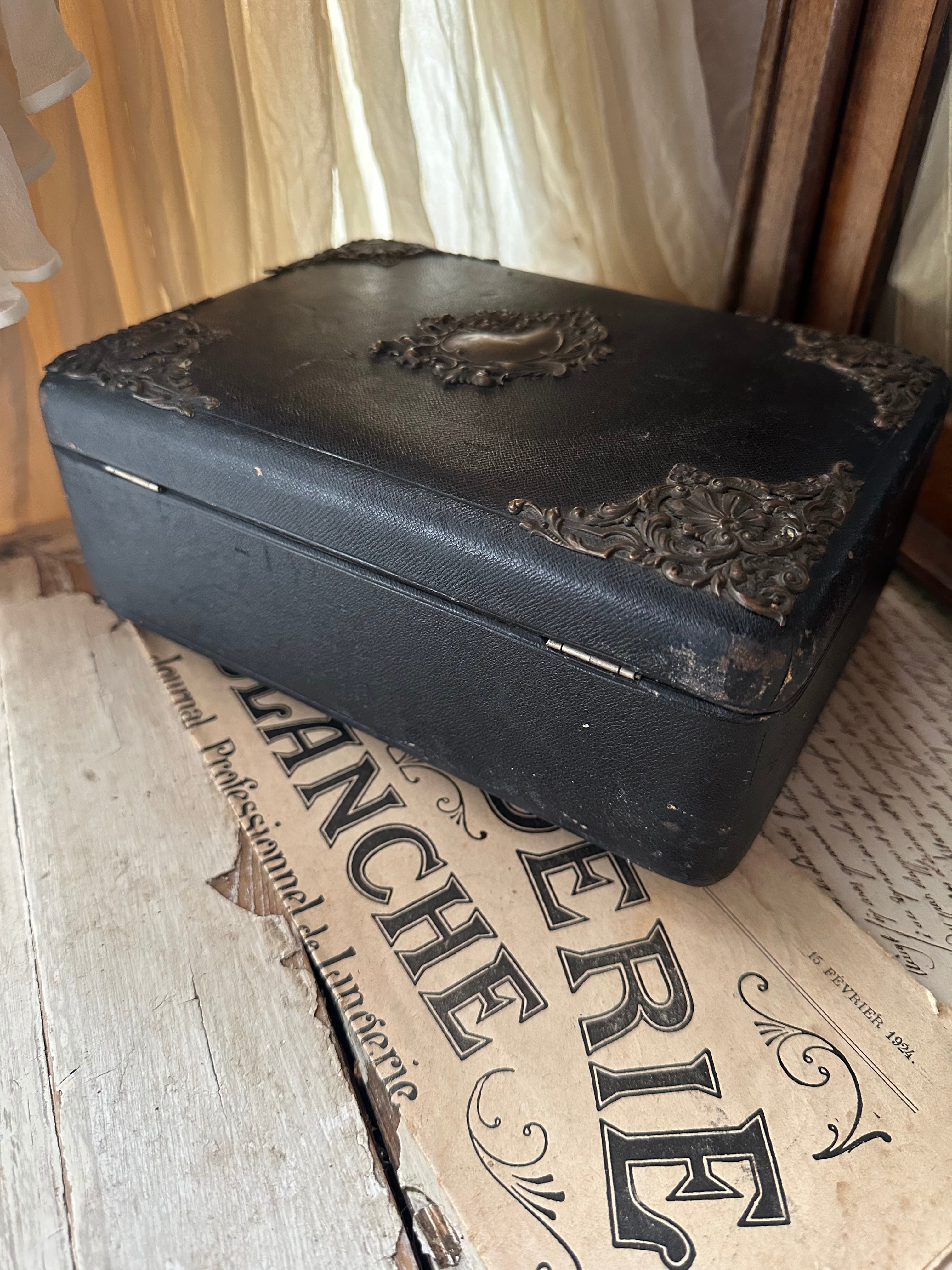 19世紀ジュエリーボックス 宝石箱 裁縫箱 | Brocante de La Cocotte