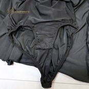 社交ダンス 衣装 スタンダードドレス ワンピース ドレス ブラック系 黒 パーティ 発表会 伸縮 ストレッチ ダンス レース 上品 無地 きれい おしゃれ フィット感 光沢感 レディース シンプル