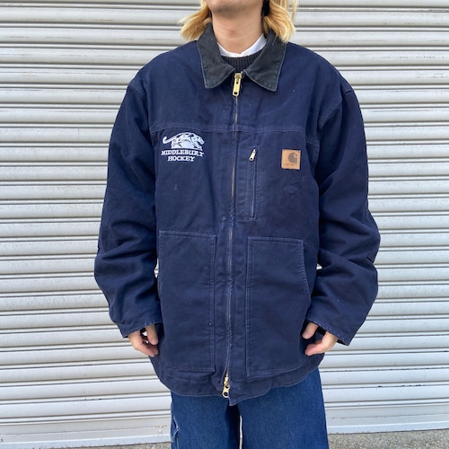 『送料無料』Carhartt シェルパラインド サンドストーン リッジ コート　2XL 紺