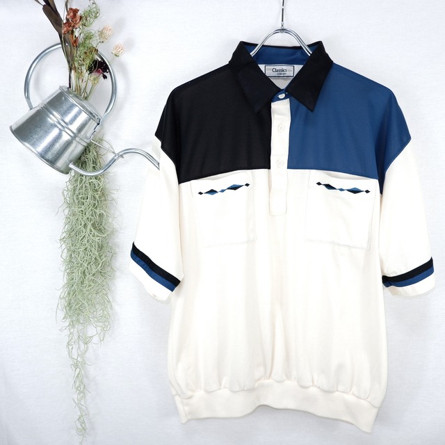 [XL] Classics Asymmetry Polo Shirt | アシメントリー ポロシャツ