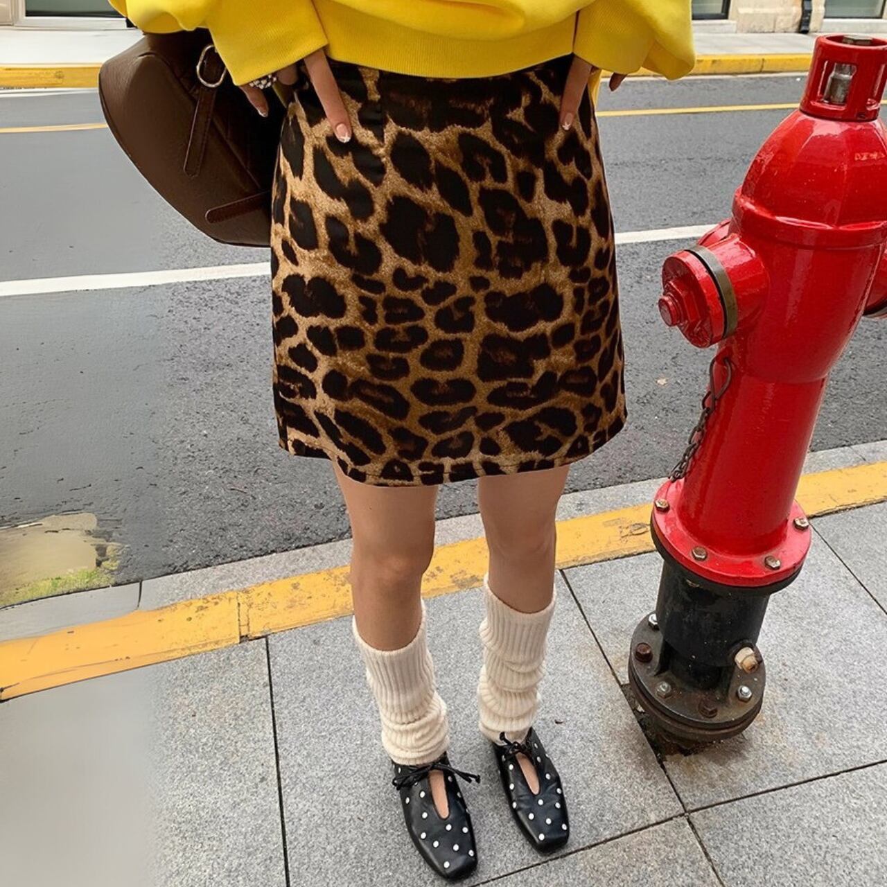 レオパードミニスカート R01330