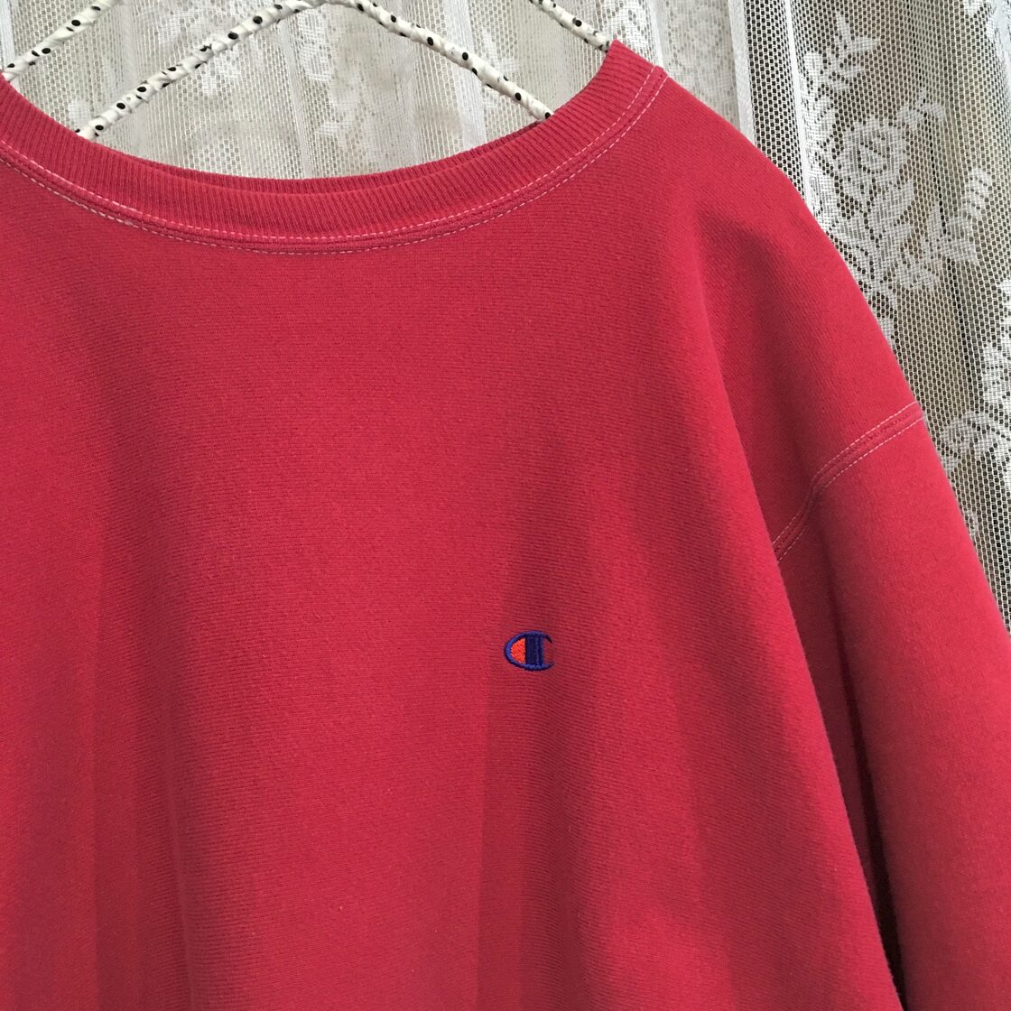 Champion reverse weave white stitch sweat 〈レトロ古着 