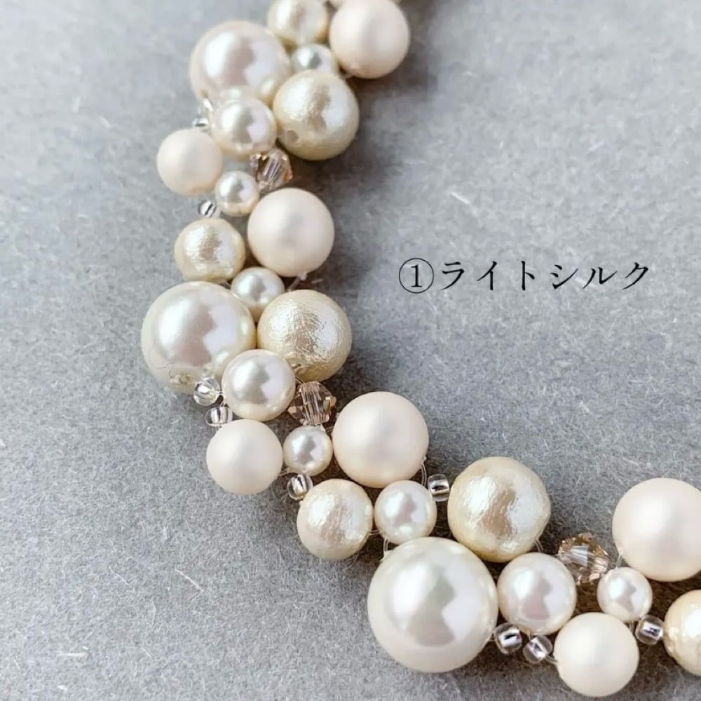 選べる3色/華やかパールネックレス＜結婚式 七五三 卒業式 入学式