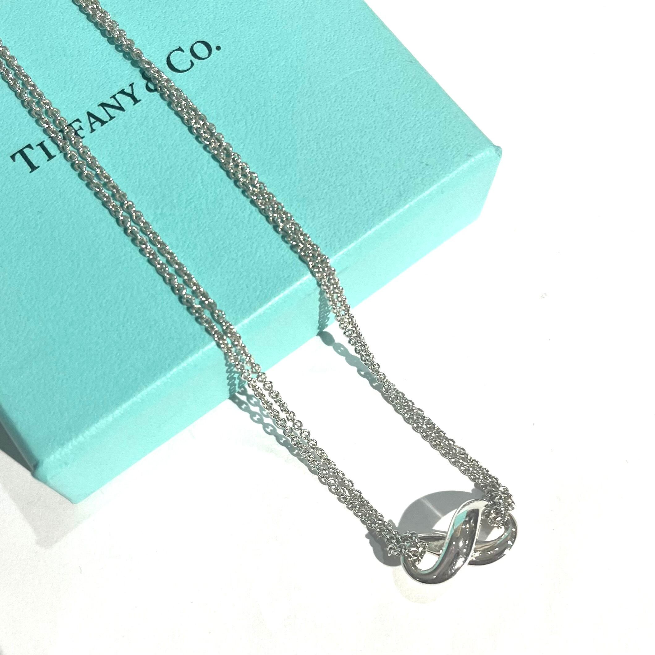 TIFFANY&Co.】2067 Wチェーン 立体インフィニティ ネックレス