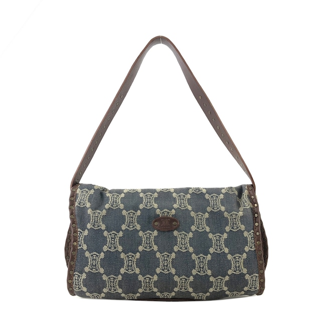 CELINE セリーヌ パリマカダム ロゴ デニム ホーボーバッグ ショルダーバッグ インディゴ vintage ヴィンテージ オールド xsbhs5