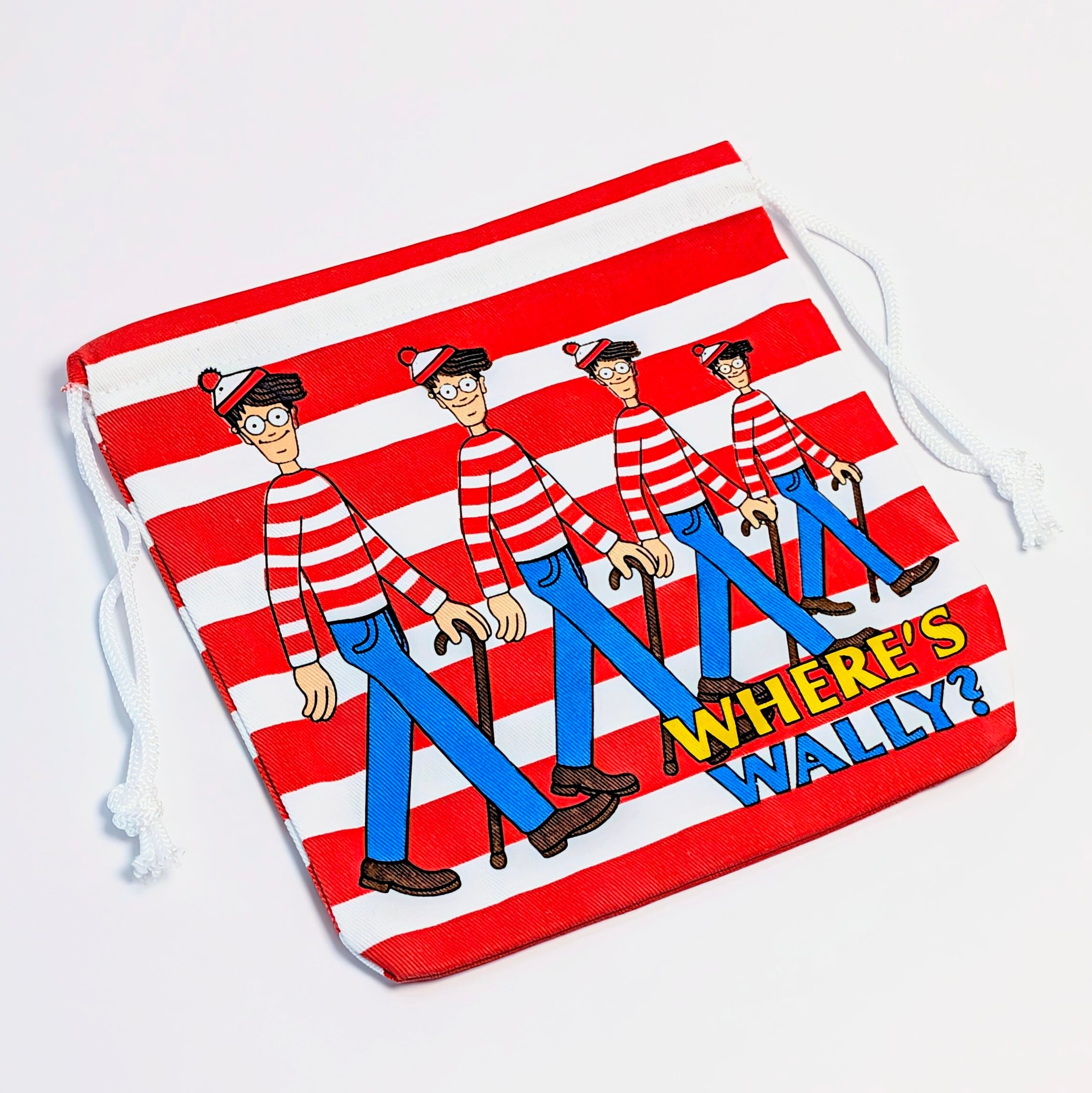 ✨️可愛すぎて何枚も欲しい♡✨️アメリカンキャラクターPURSE【 Where's Wally?（ウォーリーをさがせ！）】 ウォルドー / マーティン・ハンドフォード / 巾着袋 〚アメリカン雑貨 アメトイ〛
