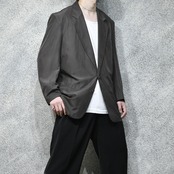 charcoal gray silk tailored jacket