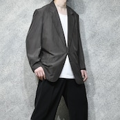 charcoal gray silk tailored jacket