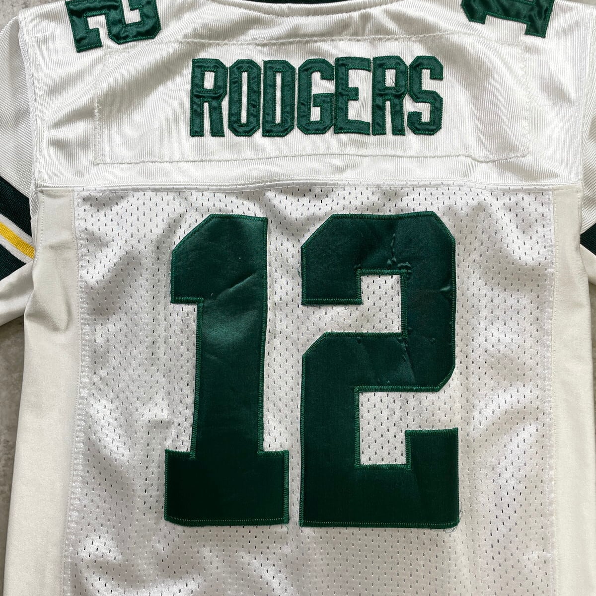00s USA製NFLグリーンベイ・パッカーズBファーヴフットボールゲームシャツ NIKE NFL フットボールTシャツ ゲームシャツ グリーンベイパッカーズ M
