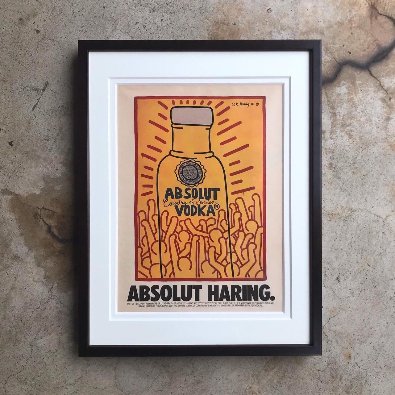1986(Printed:1990)Keith Haring/Absolut Vodka　太子額付き | woodmarquee powered by  BASE