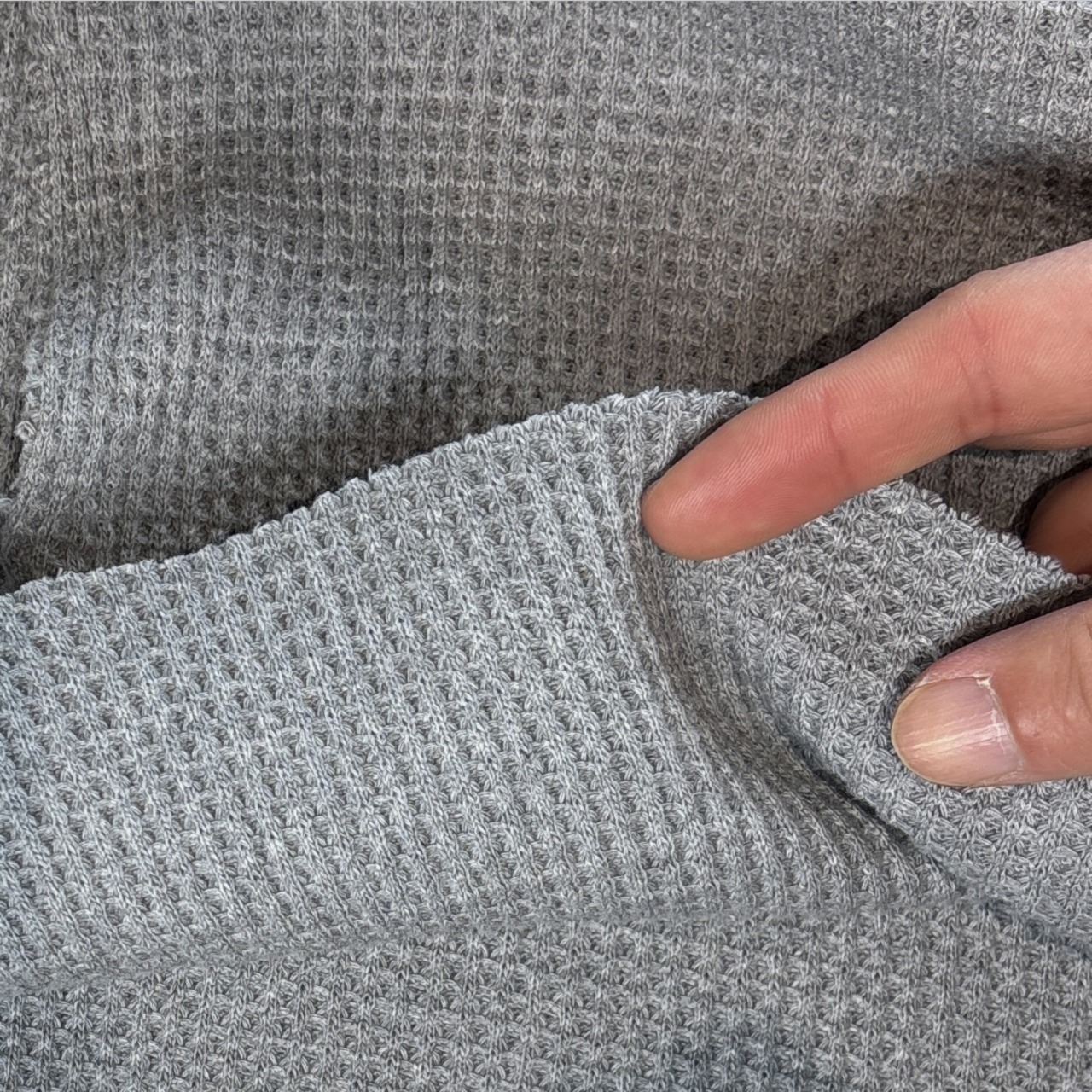 ★CT275◆オーダー50cm単位◆綿100%ワッフルニット生地◆グレー
