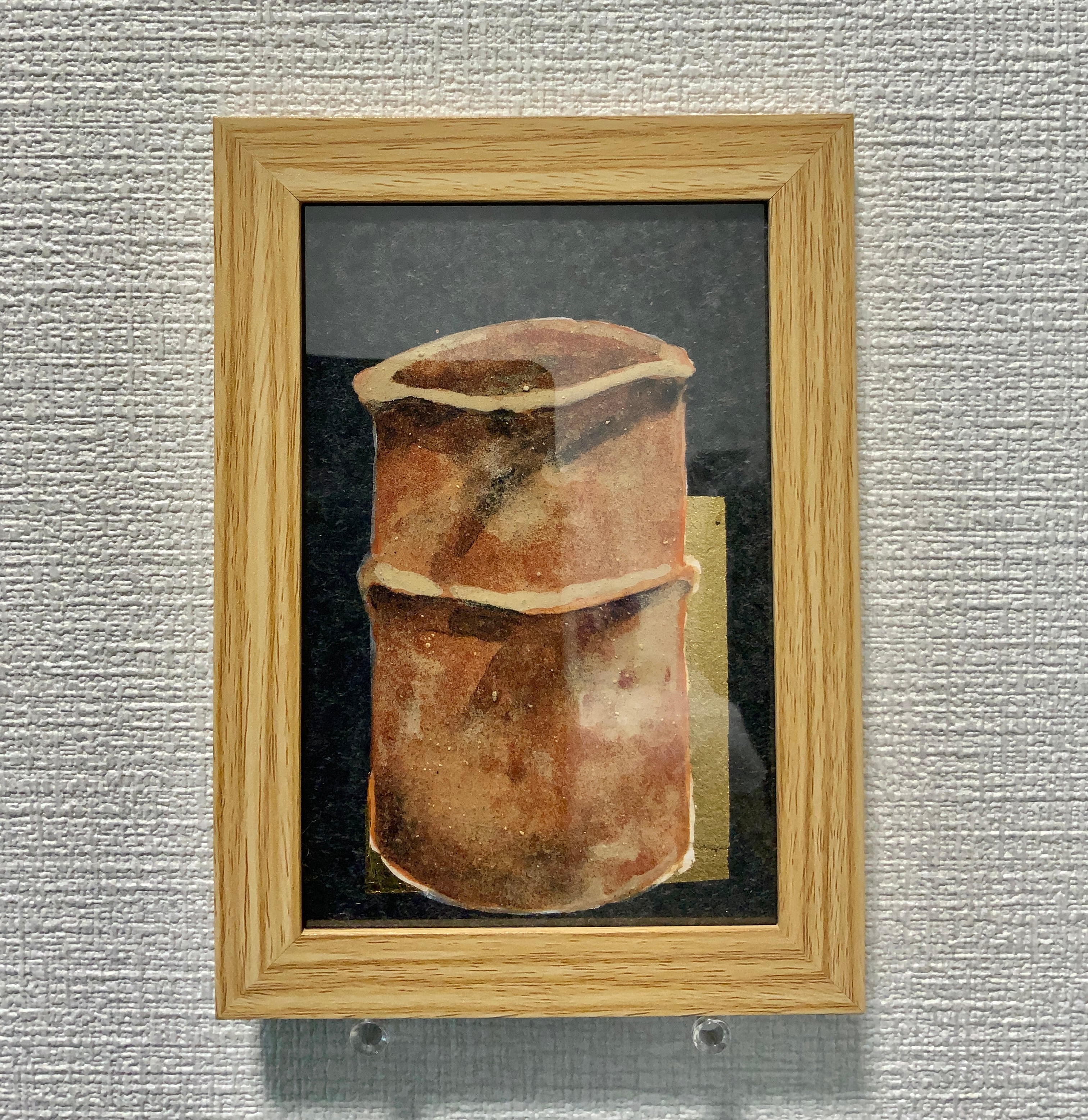 油絵 埴輪 額入り 人型の埴輪(はにわ) | PAY ID