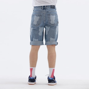 送料無料 【HIPANDA ハイパンダ】メンズ デニム ショート パンツ MEN'S SHORT DENIM PANTS / LIGHT BLUE・BLACK