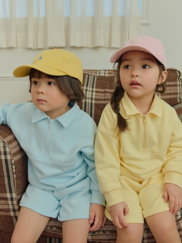 【取寄】daily bebe｜half zip set｜ハーフジップセット｜XS-JL｜kids&jr｜26 spring
