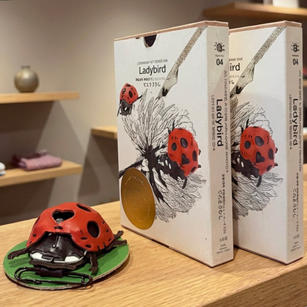 ブルー】てんとうむし ｜ 革模型キット 004 レザークラフト DIY | 京都