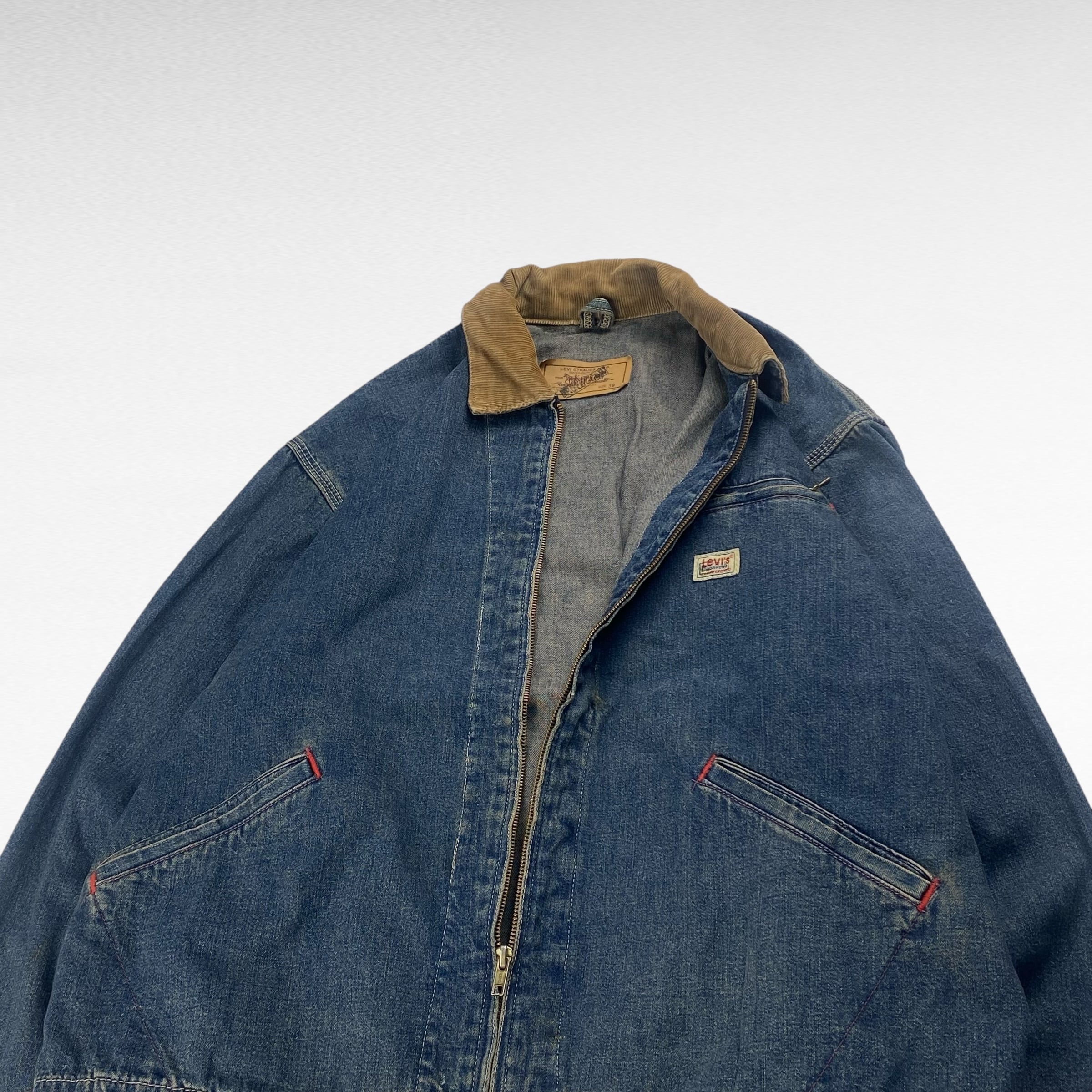 90's】 リーバイス USA製 デトロイトタイプ デニムジャケット 短丈 襟