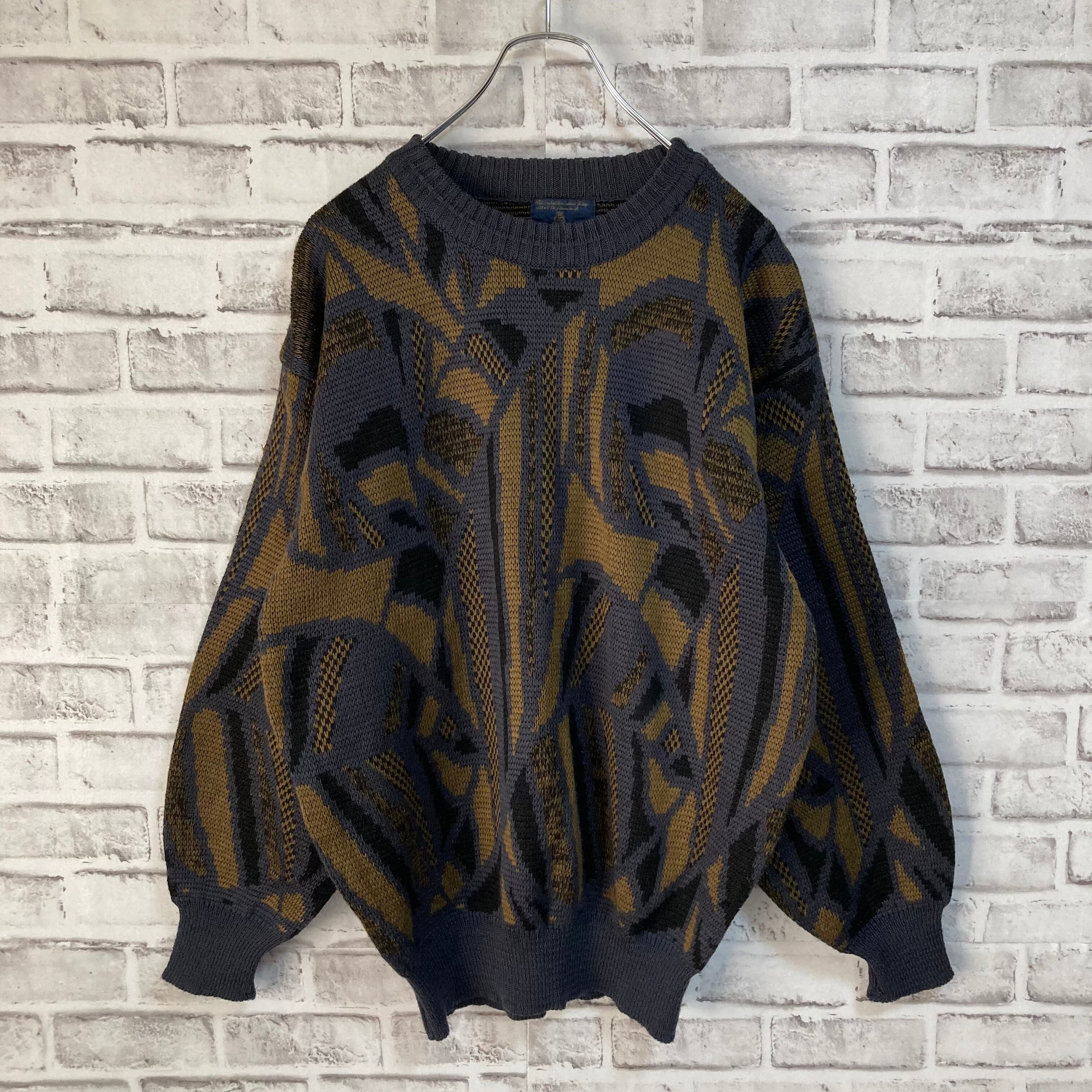 Johnny Hays】Design Knit L デザインニット 総柄ニット セーター