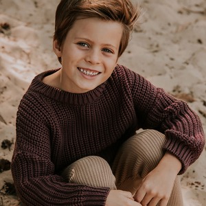 ＜YUKI KIDSWEAR＞チャンキーニット セーター Chunky Knitted Sweater-Fig