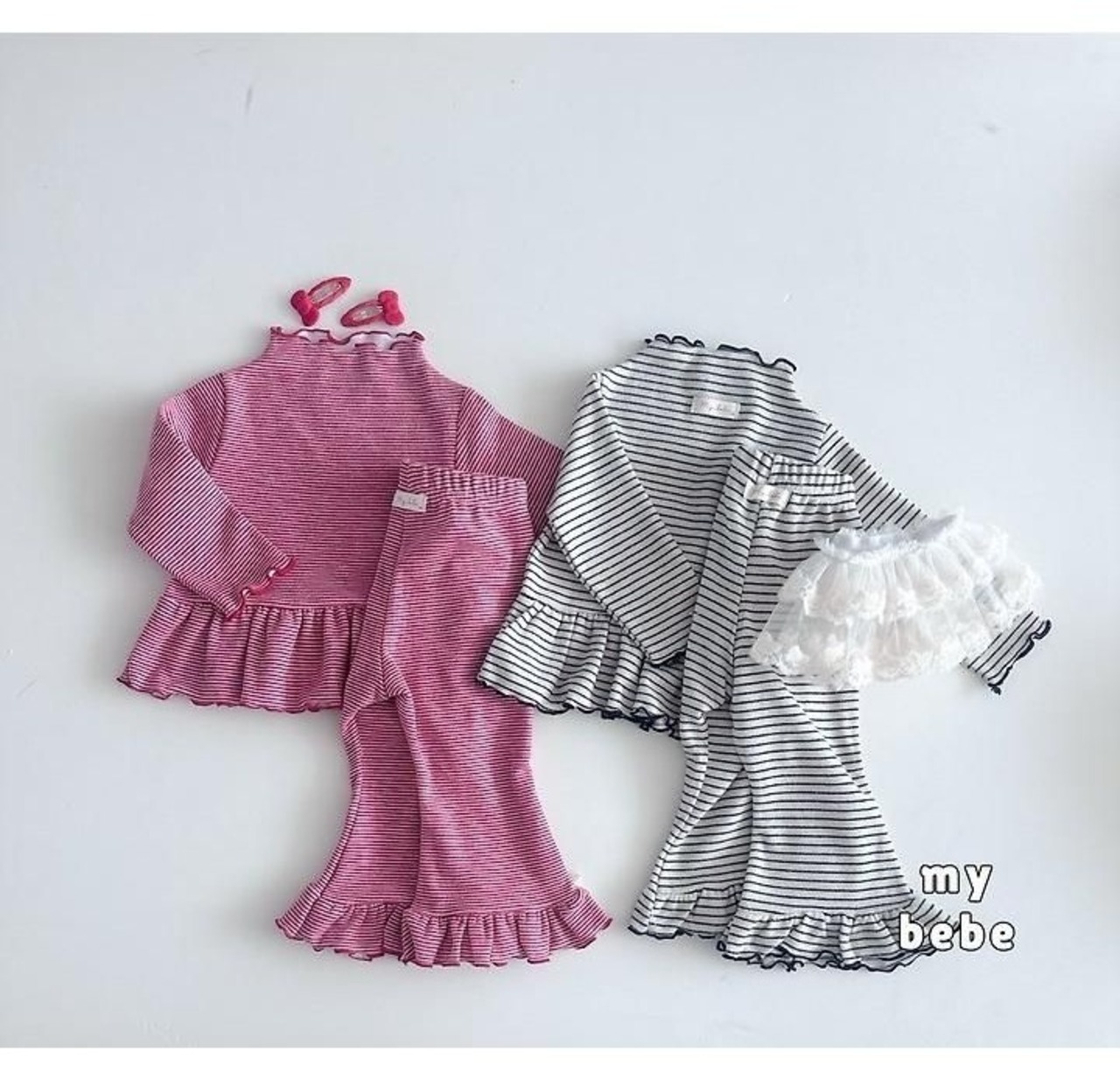 韓国子供服 / 26winter / my bebe / プチ切り替えパンツ / キッズ / 冬服 *XS~XL*