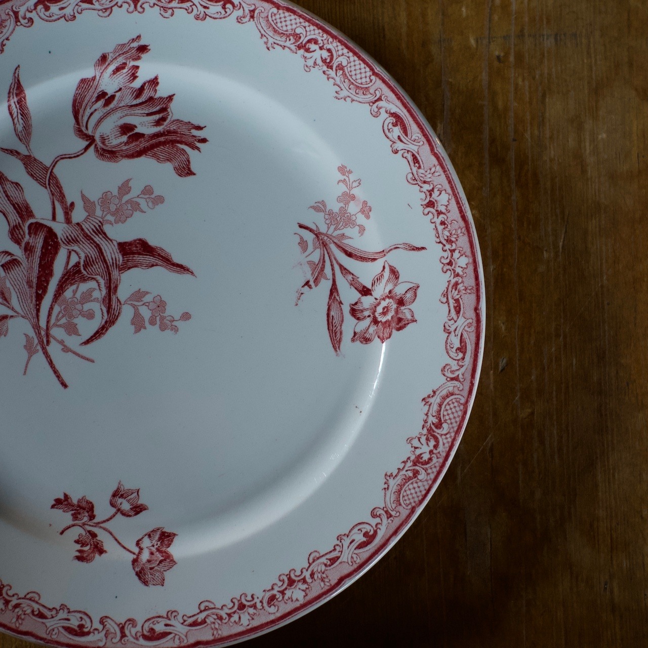 SARREGUEMINES  Plate / サルグミンヌ プレート〈 フランス食器・皿・花リム・フランスアンティーク・アンティークプレート・ブロカント・ヴィンテージ 〉113149