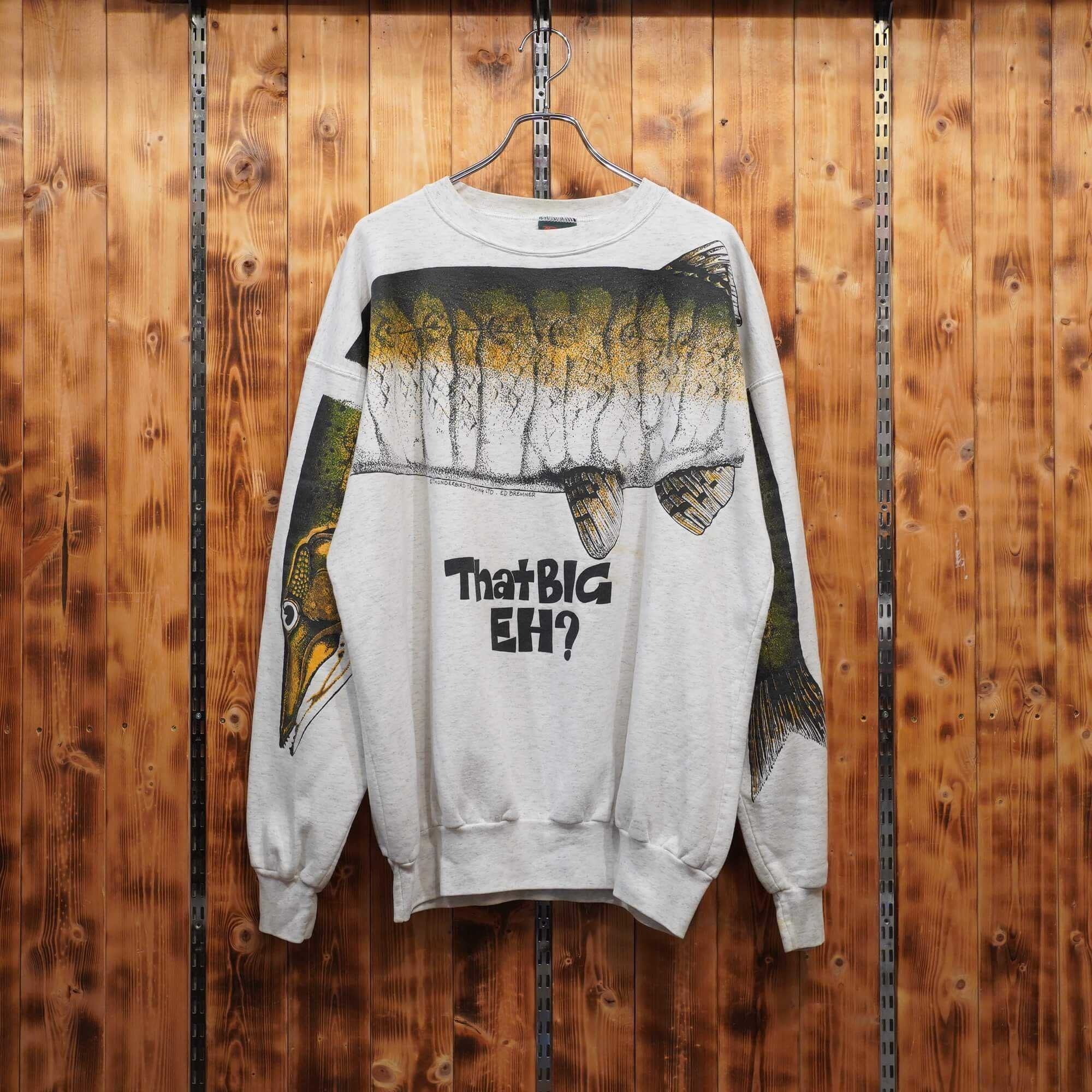 THUNDERBIRD big fish スウェット グレー カナダ製 one size(XL THUNDERBIRD big fish スウェット グレー カナダ製 one size(XL