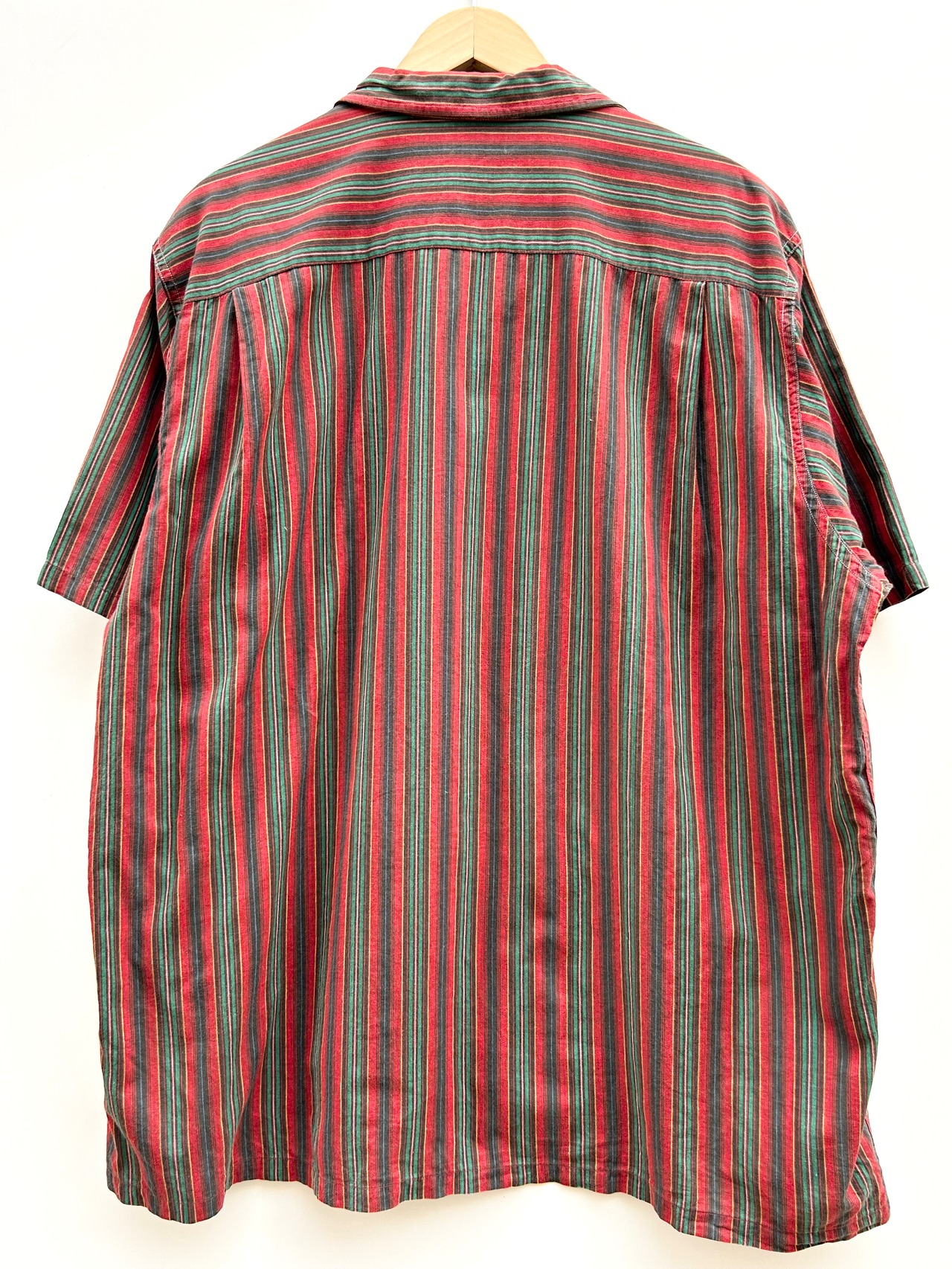 60s Hudson "DOUBLE NAME" S/S OPEN COLLAR SHIRT Size XL