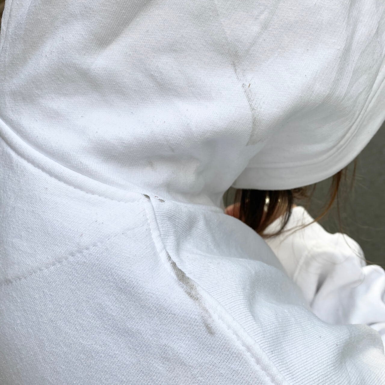 NIKE ナイキ パーカー スウッシュ 刺繍 ビッグロゴ 白 L 11700 | fuufu