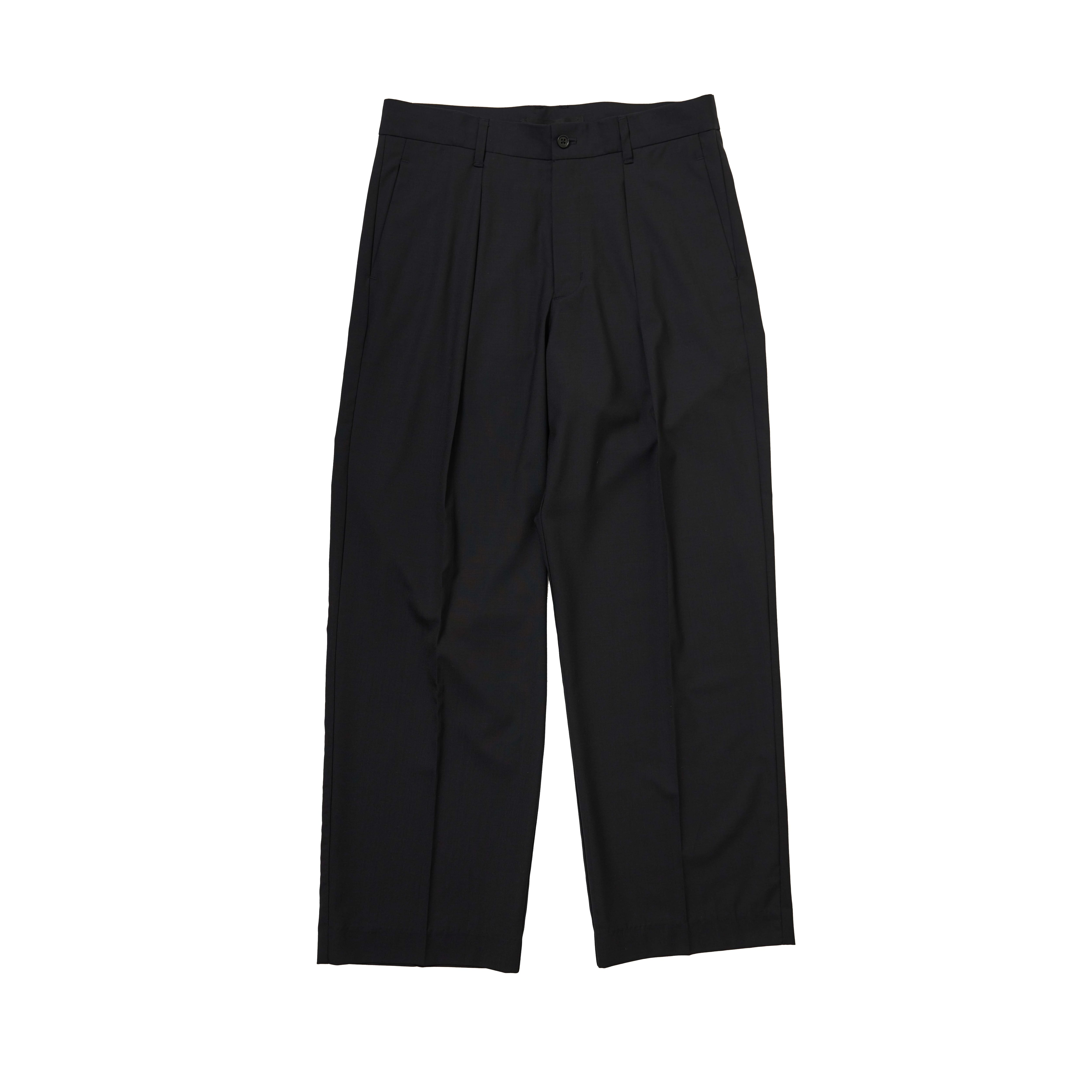 TROPICAL T/W TUCK PANTS / トロピカルT/Wタックパンツ (NAVY TROPICAL T/W TUCK PANTS / トロピカルT/Wタックパンツ (NAVY