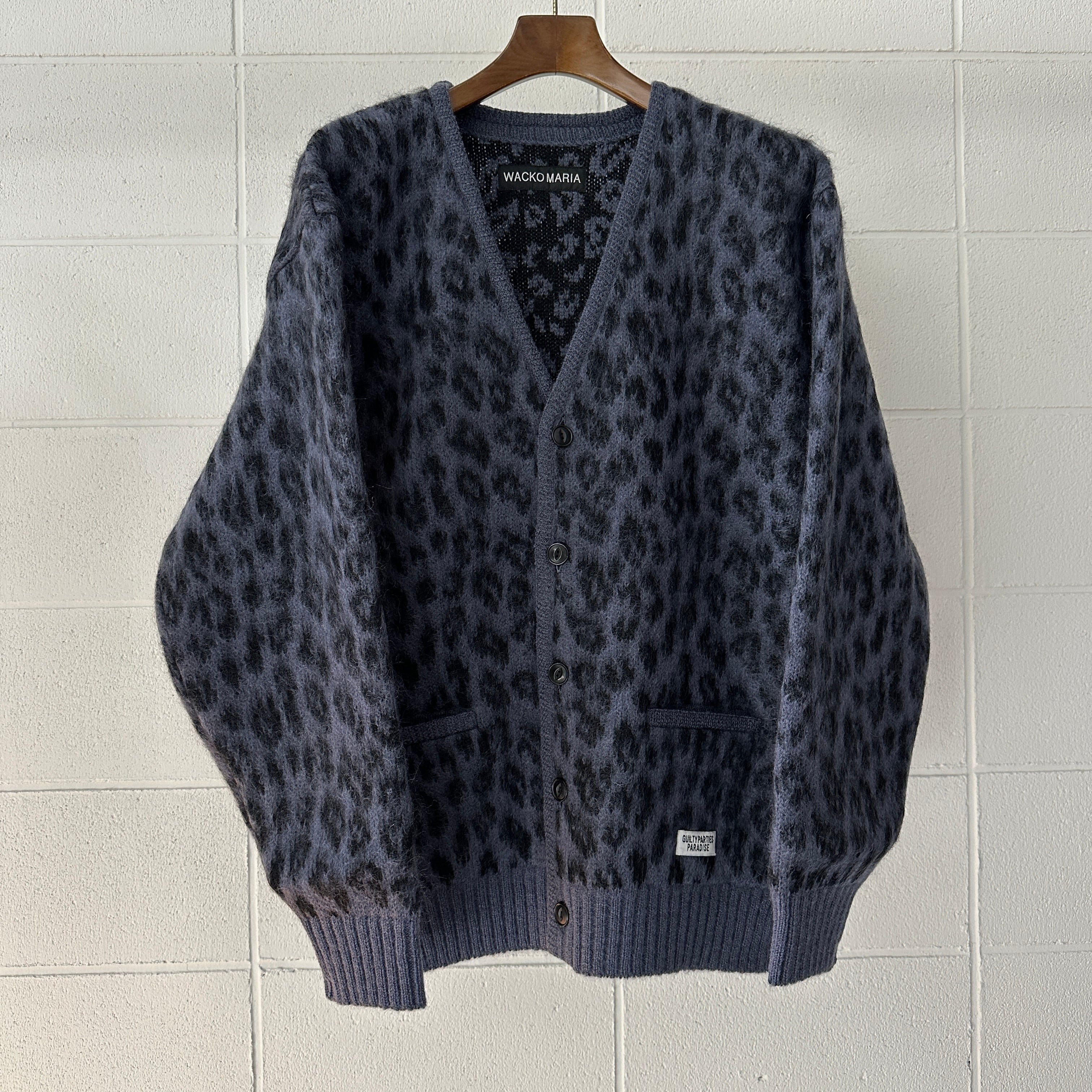 WACKOMARIA LEOPARD HEAVY MOHAIR CARDIGAN | integral
