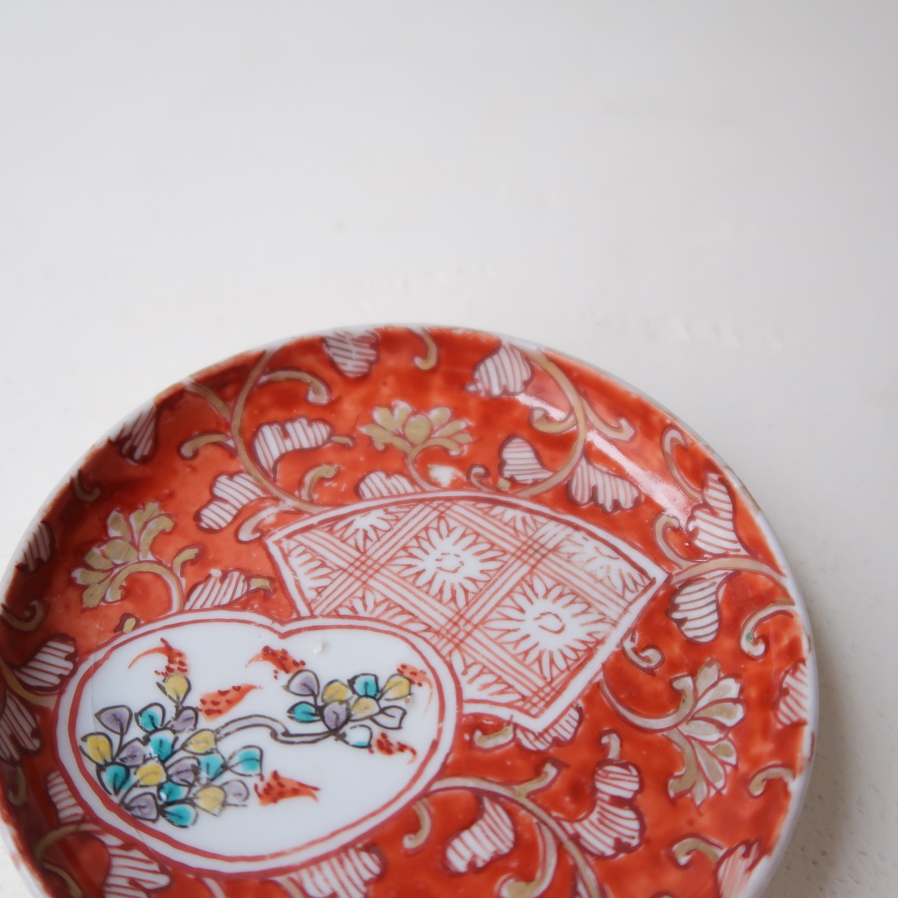 ハートと扇の豆皿