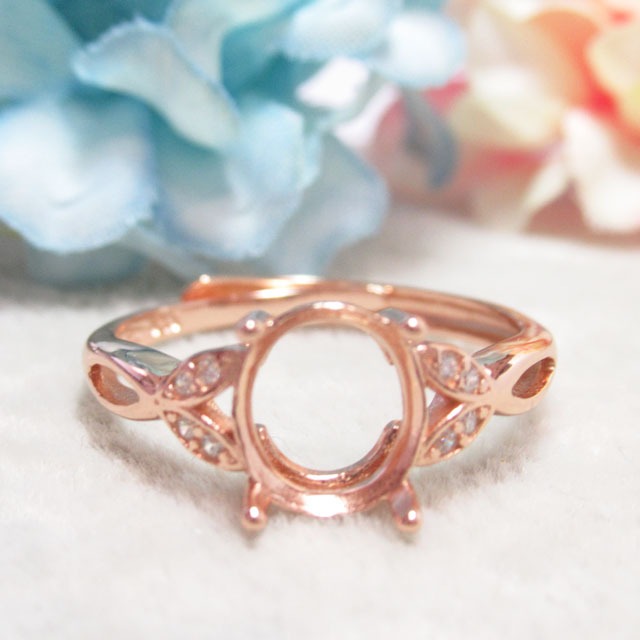 8×7㎜ グリニーCZ S925 リング台 PG