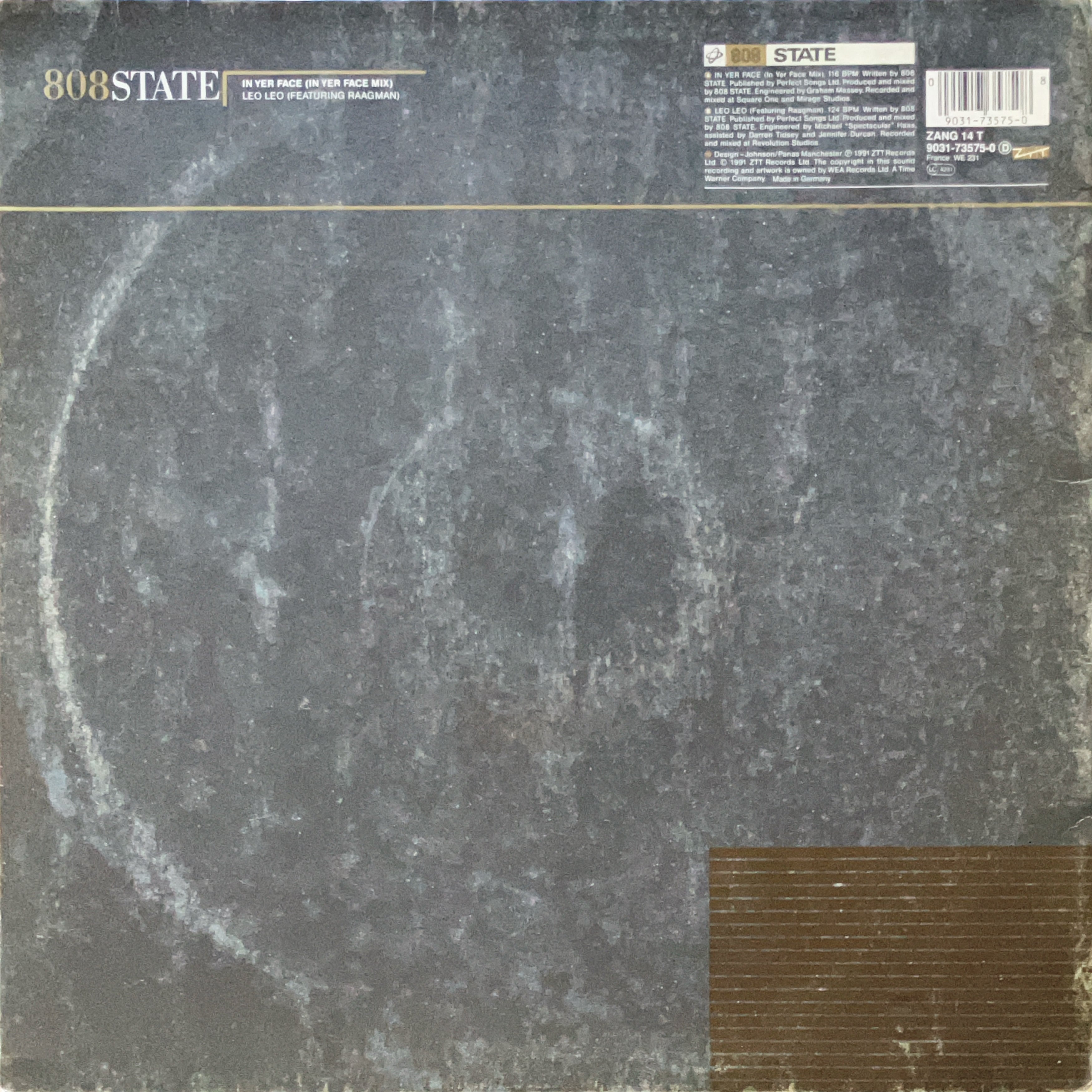 12”】808 State / In Yer Face (ZTT) (ZANG 14 T) | cpvinyl ￥3,300