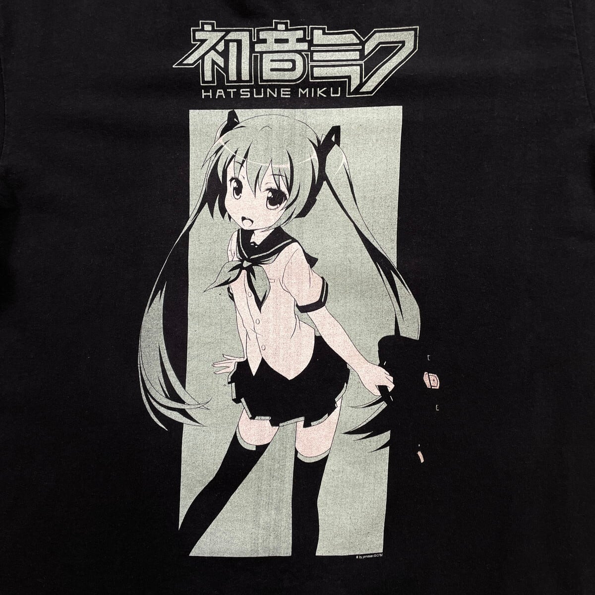 初音ミク プリント キャラクターTシャツ メンズM相当 古着