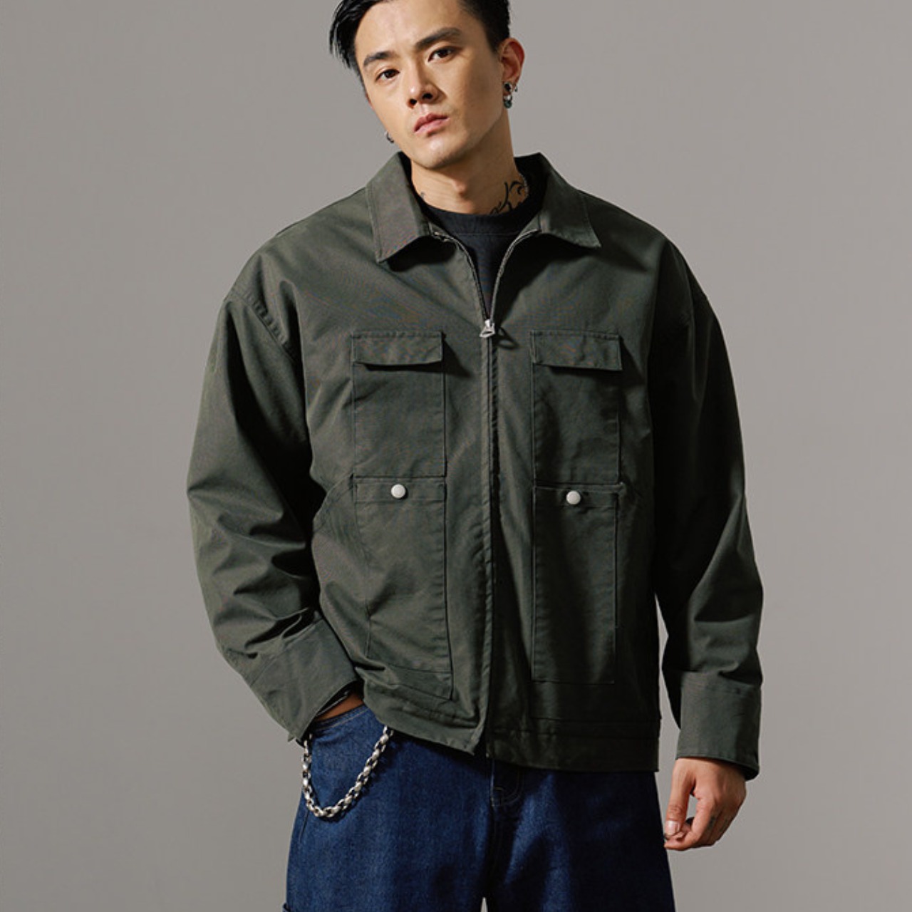 1930sヘリテージ・ショートワイドモーターサイクルジャケット K5630 - 1