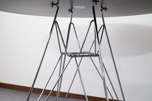 ラウンドテーブル100cm スチール脚