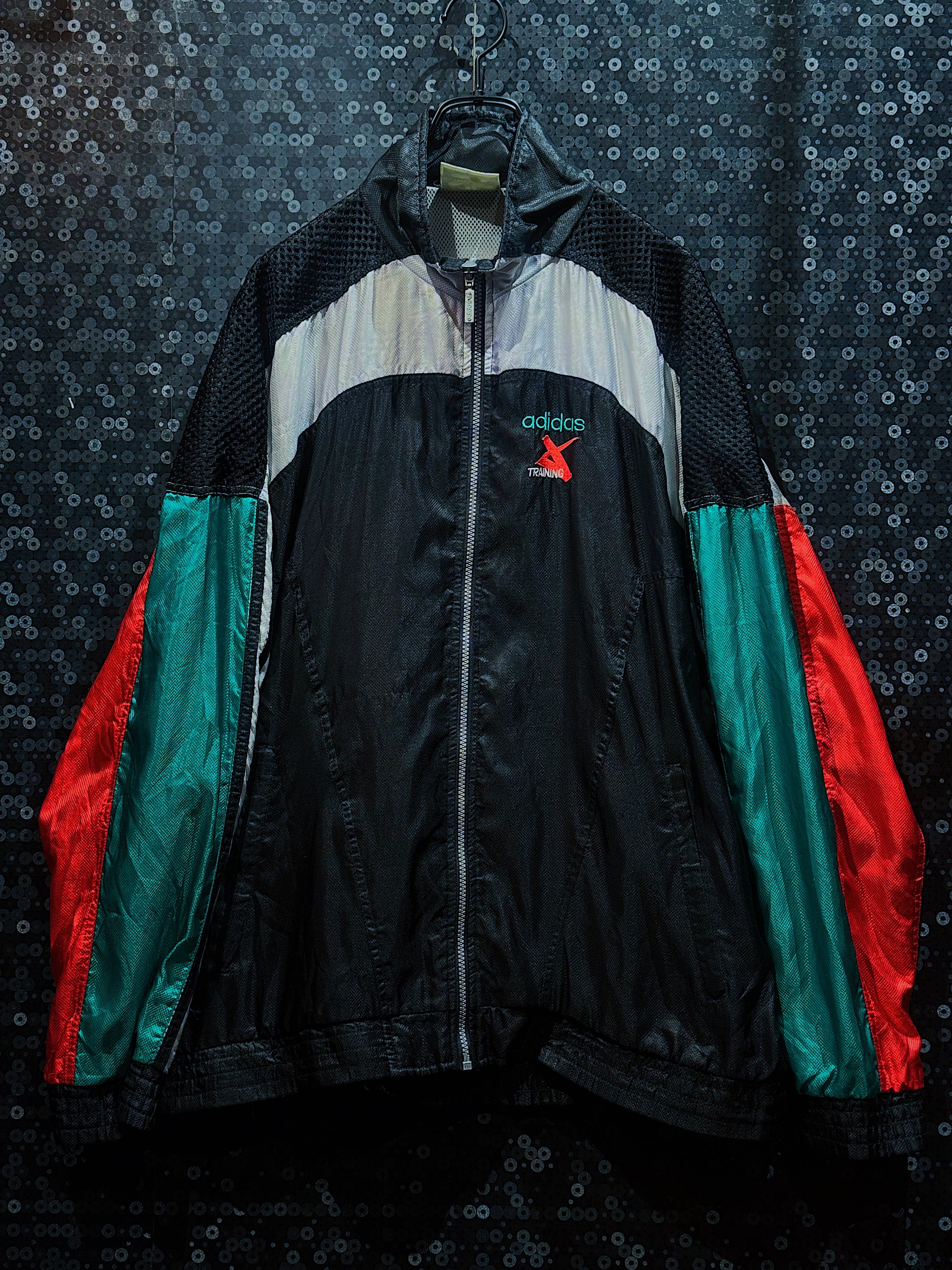 【ÆIEM】90's vintage adidas original trefoil logo rip stop nylon jacket