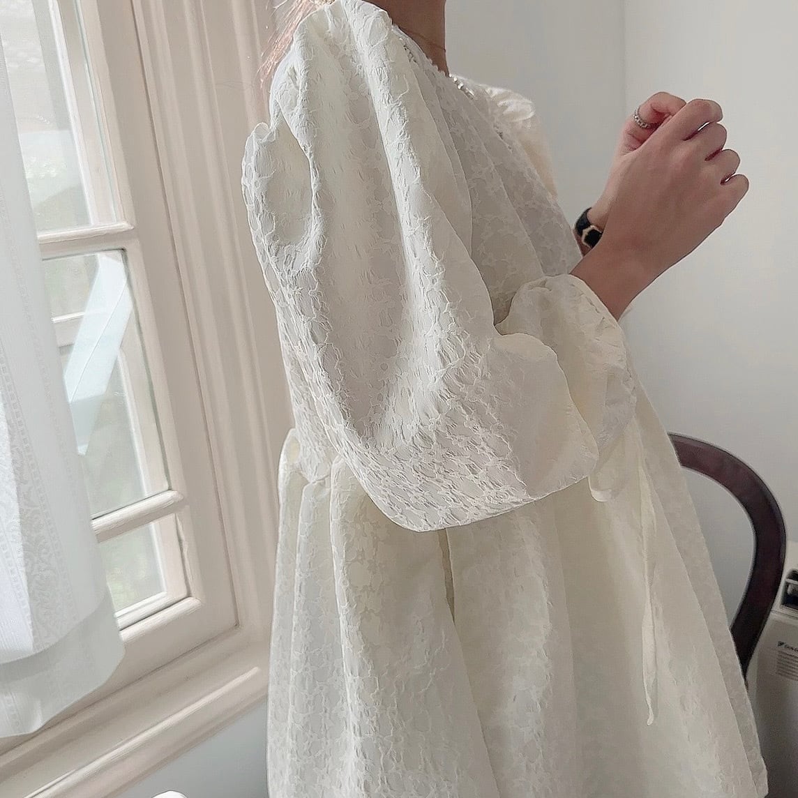 Jacquard ribbon op / ivory (10月上旬〜中旬頃発送予定)