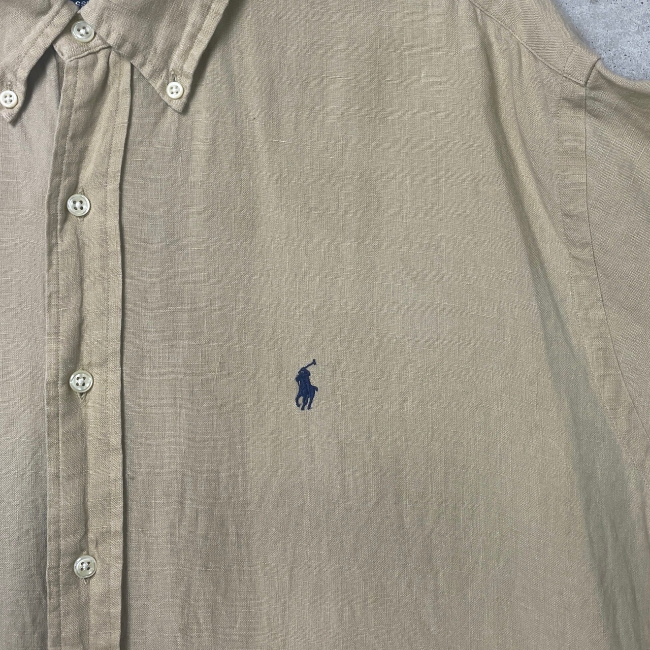 Ralph Lauren ラルフローレン 半袖リネンシャツ CLASSIC FIT メンズ2XL 
