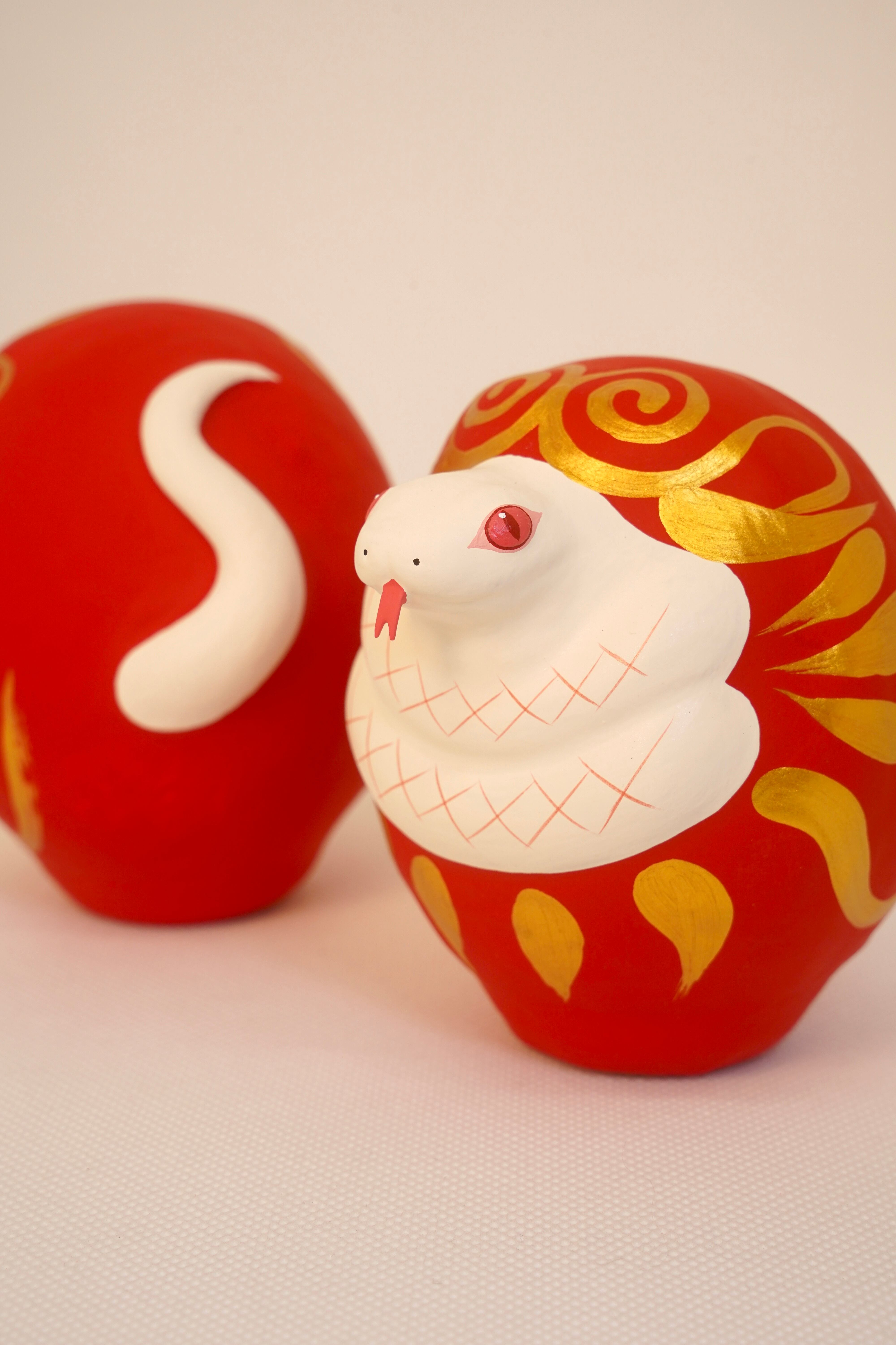 ヤチコダルマ　干支だるま　巳年　2セット 張子] ヤチコダルマ／干支達磨・辰 - 旅猫雑貨店オンライン ｜ 通販