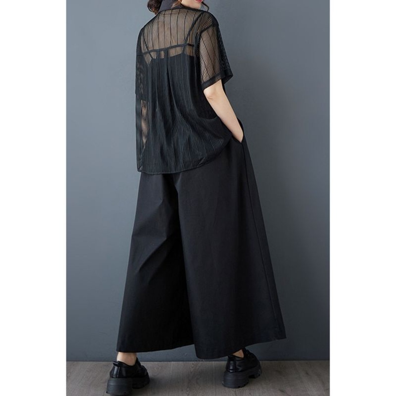 メッシュ切替 ボタンダウンシャツ  30125