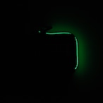 vibram micro case (black×gray) with white glowing zip